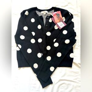 Victor Glemaud Polka Dot Black and White Sweater cardigan